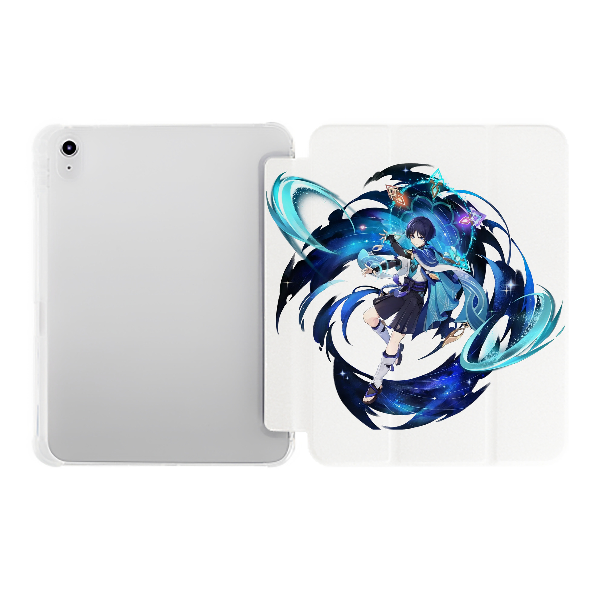 げんし神 さんペい genshin Sanpei IPad ケース ペン収納付き 三つ折りスタンド PUレザー×シリコン 対応機種9.5/10.5/10.9インチ